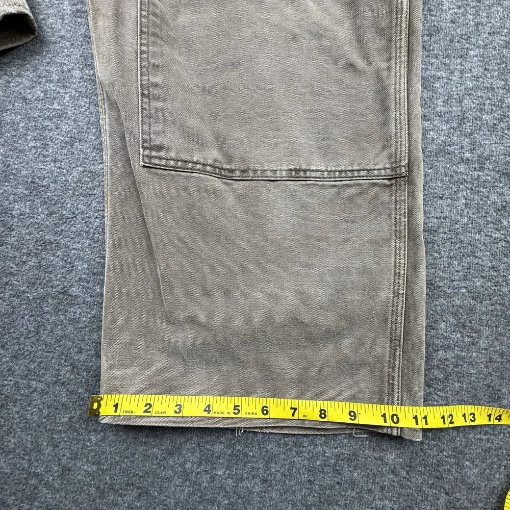 Carhartt Double Knee Overall Bibs Brown BU182 Canvas 44x29 Union 90s VTG USA